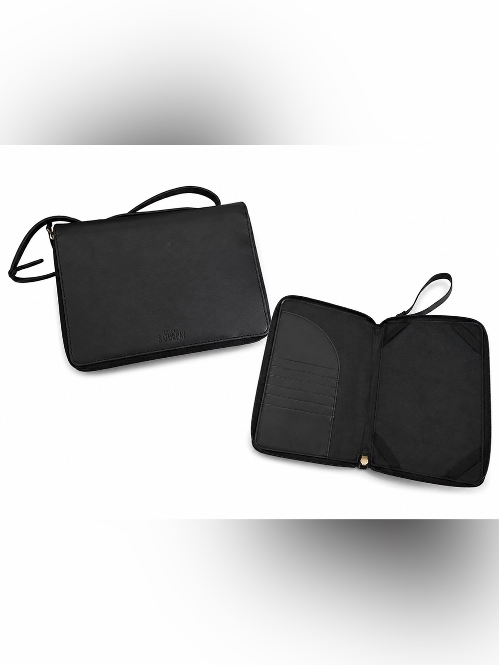 Kate Spade Saturday Travel Organizer Crossbody Folio Wallet– black - Picture 1 of 7